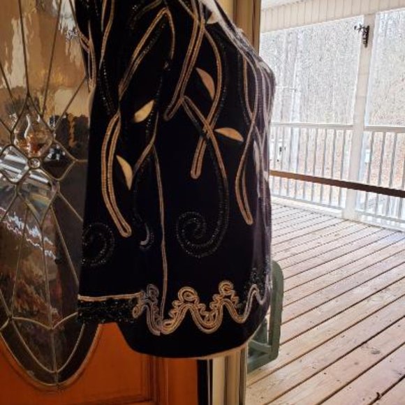 Lauren Michelle black and white top size S - Picture 4 of 10